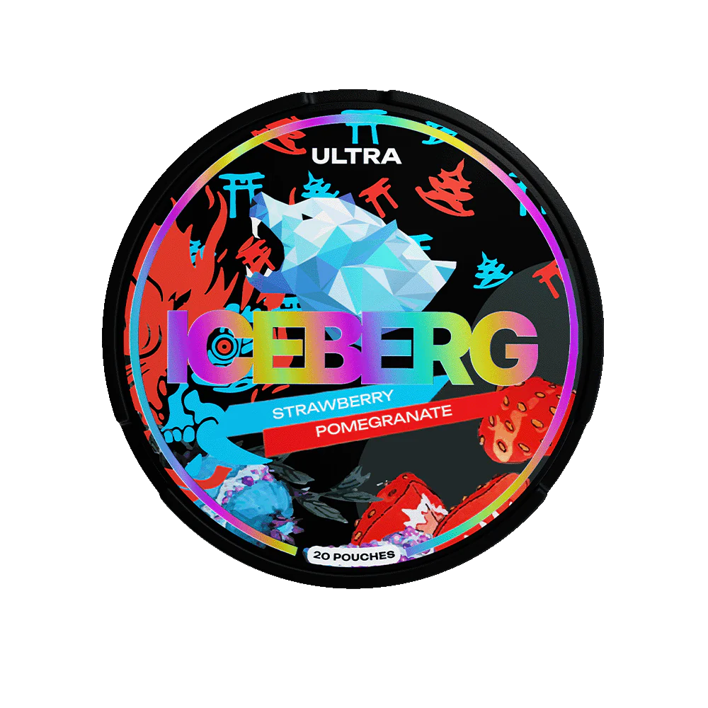 Buy ICEBERG Strawberry Pomegrenade Nicotine Pouches Online – snusljus