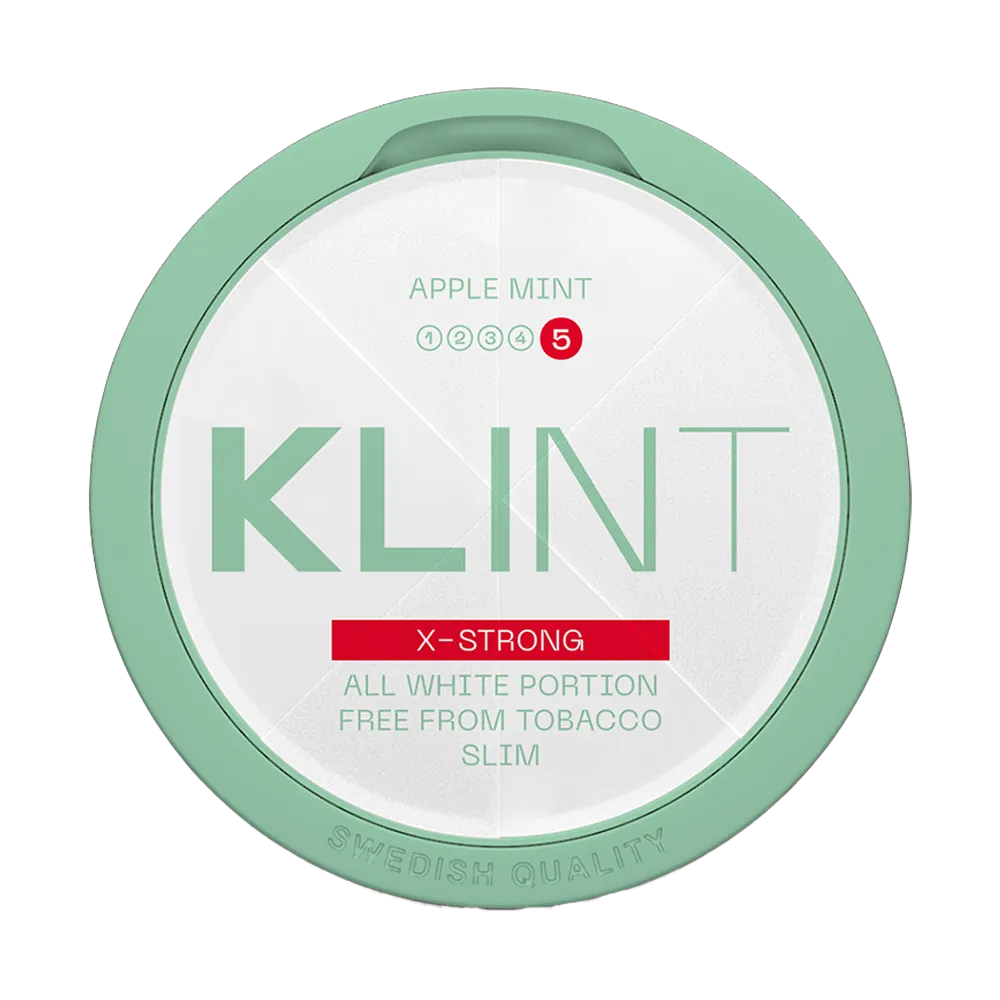 klint-apple-mint-x-strong-14mg-nicotine-pouches-online-snusljus