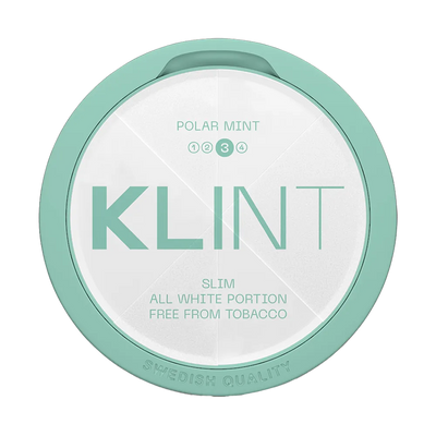 klint-polar-mint-8.4mg-nicotine-pouches-online-snusljus